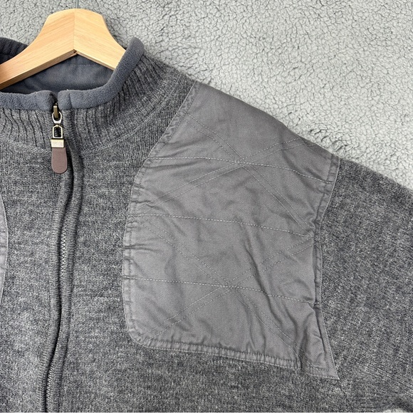 Orvis Wool Shooting Hunting Jacket Full Zip Gray Lined Windstopper Outdoor Large - Picture 3 of 15
